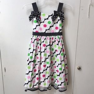 Multicolored Polka-Dot Dress